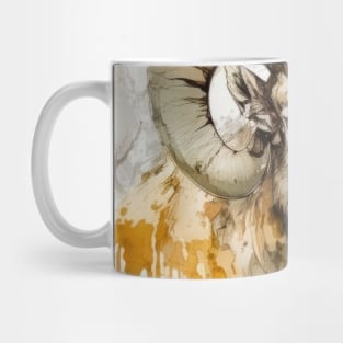 Ram Portrait Animal Painting Wildlife Outdoors Adventure Mug